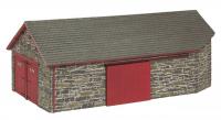 44-0197R Bachmann Scenecraft Harbour Station Goods Shed - Red